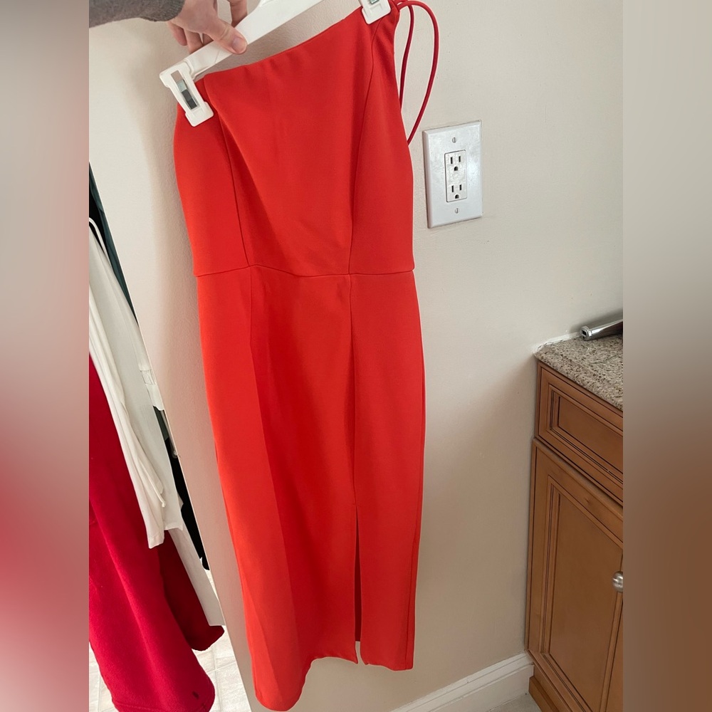 Hello Molly One Strap - One Shoulder Red Orange Dress